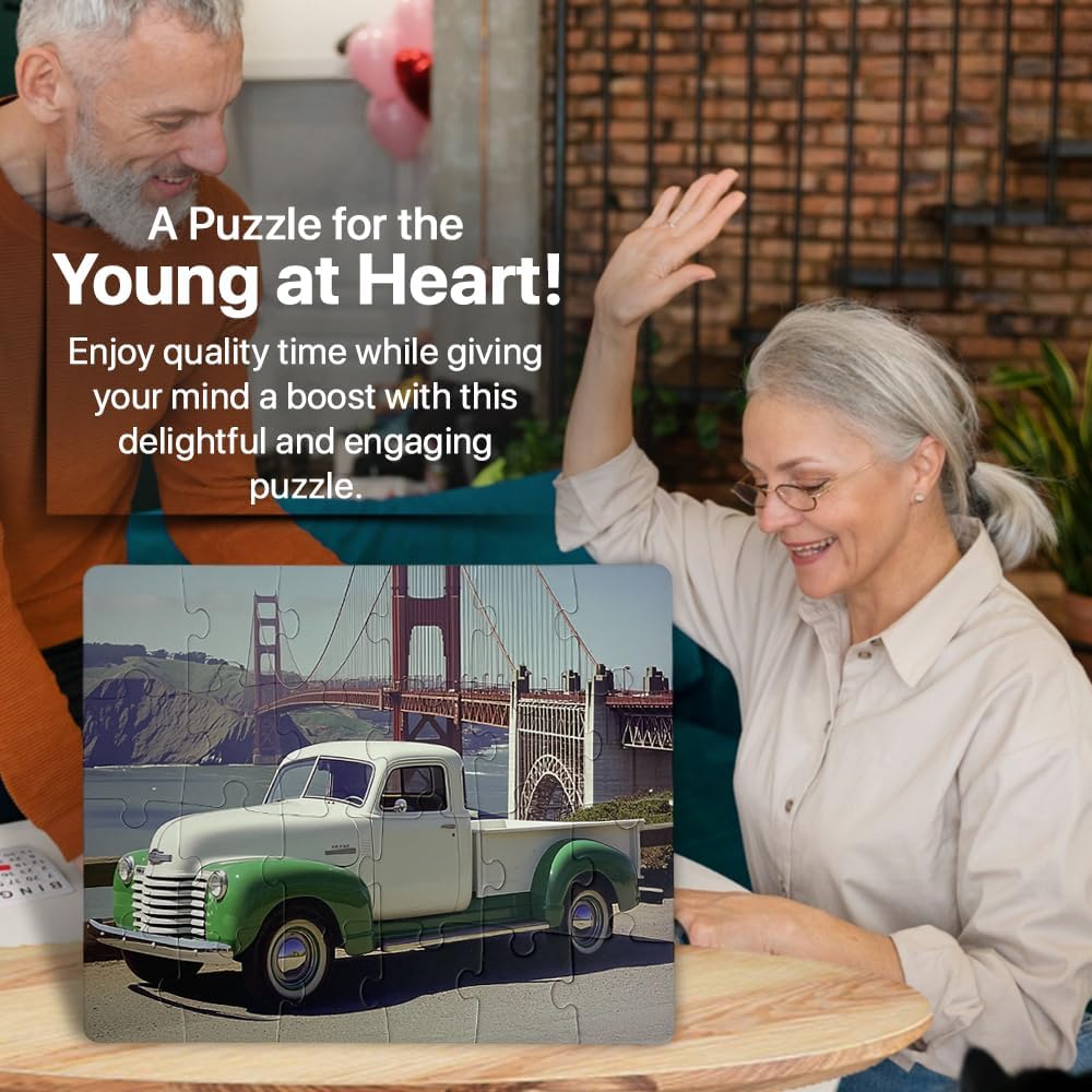 Anchor Level 2 Activity – 24-Piece Classic Truck Scene | Memory Care Support for Seniors with Dementia and Alzheimer’s