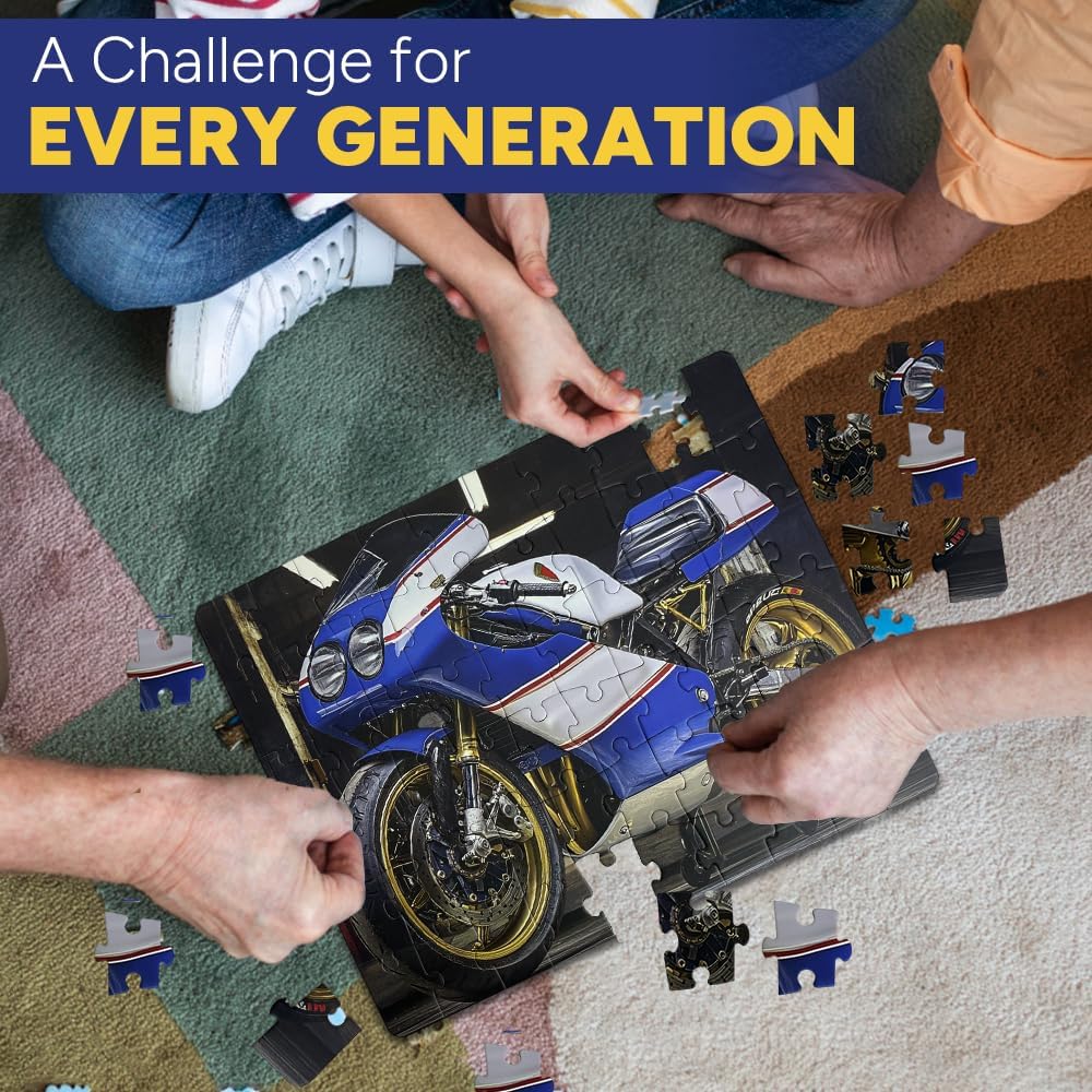 Anchor Level 1 Activity – Built for Speed | 60-Piece Motorcycle Scene for Cognitive Therapy, Dementia, TBI, and Senior Engagement