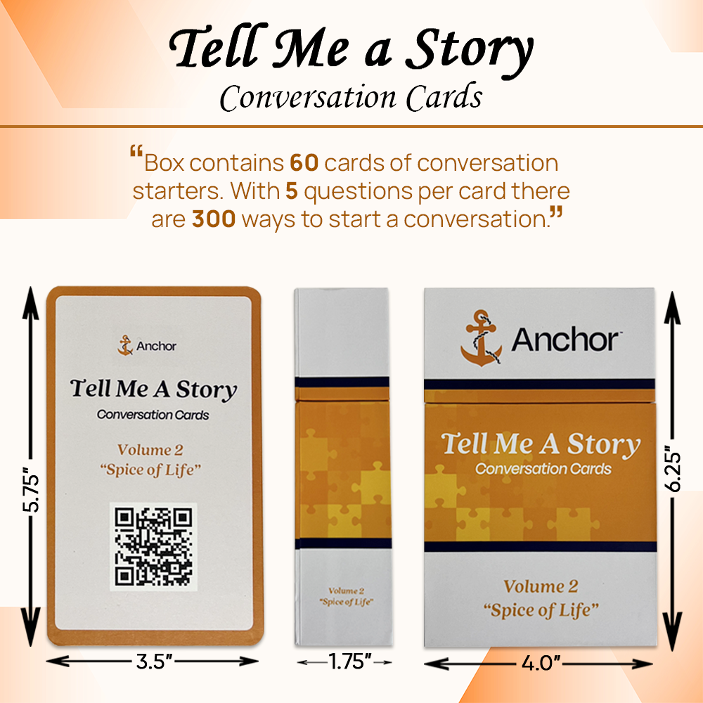 Spice of Life Conversation Cards – 300 Fun Prompts for Seniors, Dementia Activities, Group Therapy, Memory Care, Elderly Games