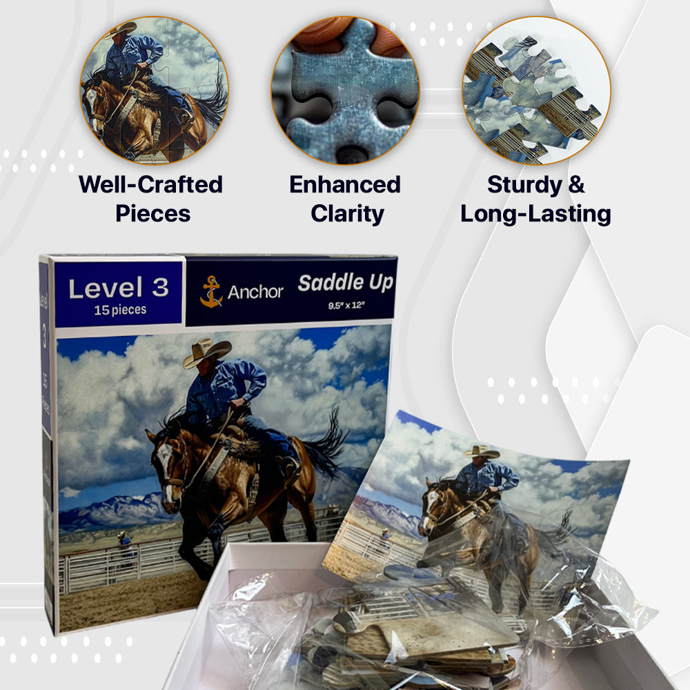 Anchor Level 3 – 15-Piece Saddle Up Activity | Cognitive Support for Seniors with Alzheimer’s, Dementia, and Memory Care