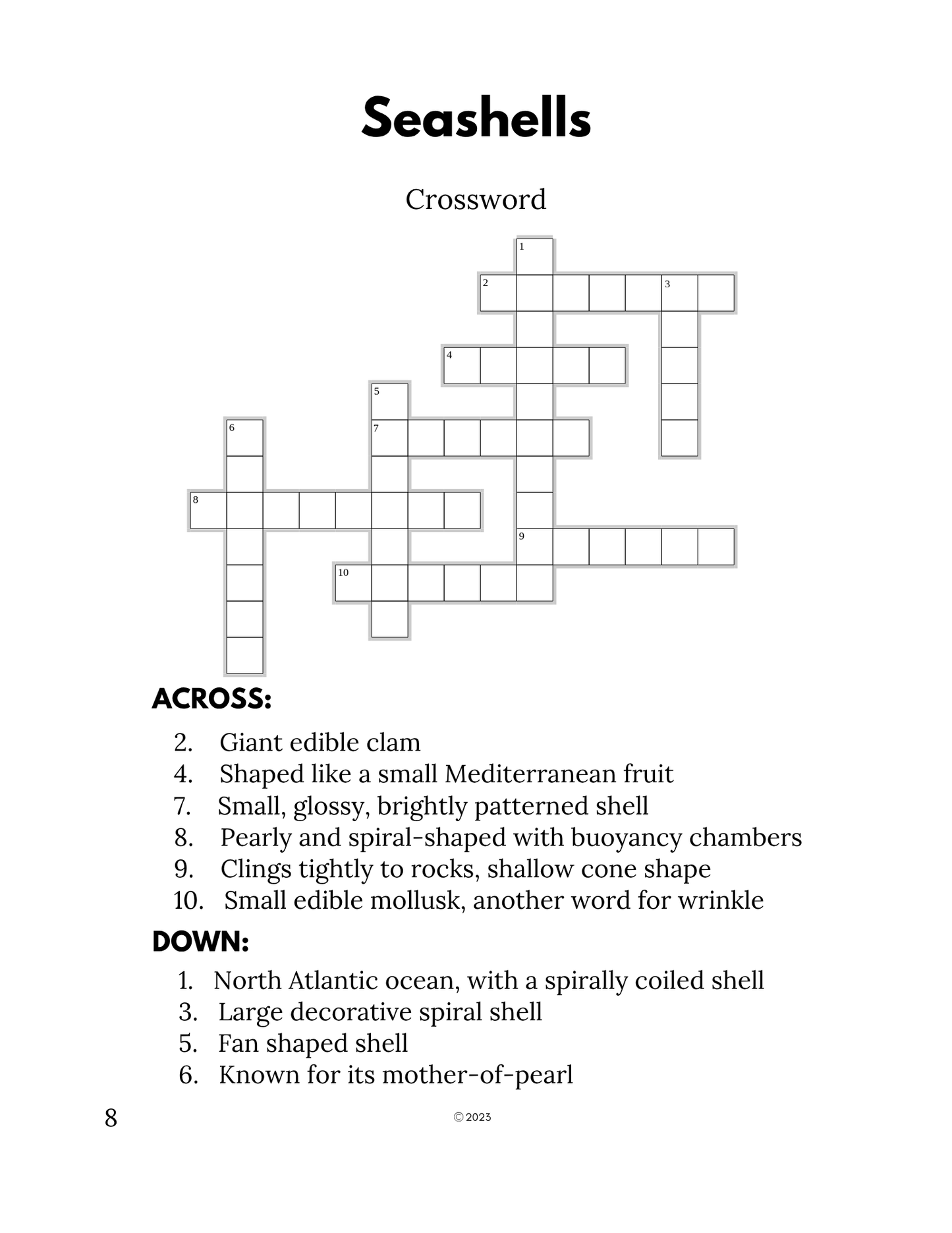 Beach Fun Printable Activity Pack – 60 Pages of Mazes, Word Games, Coloring & More | Large Print PDF for All Ages