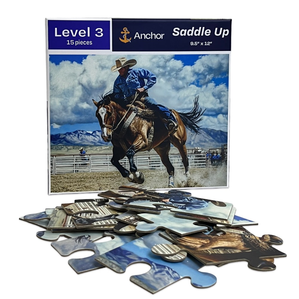 Anchor Level 3 – 15-Piece Saddle Up Activity | Cognitive Support for Seniors with Alzheimer’s, Dementia, and Memory Care