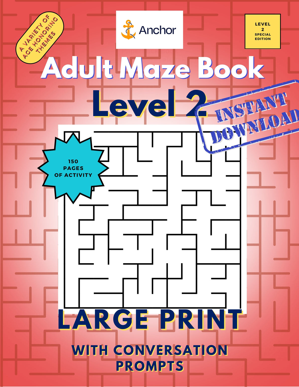 Level 2 Maze Maze Book Printable | Level 2 – Anchor