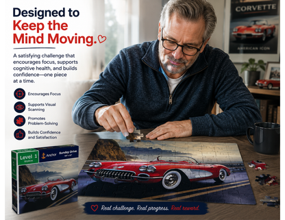 Sunday Drive | Level 1 Large-Piece Puzzle | 60 Pieces