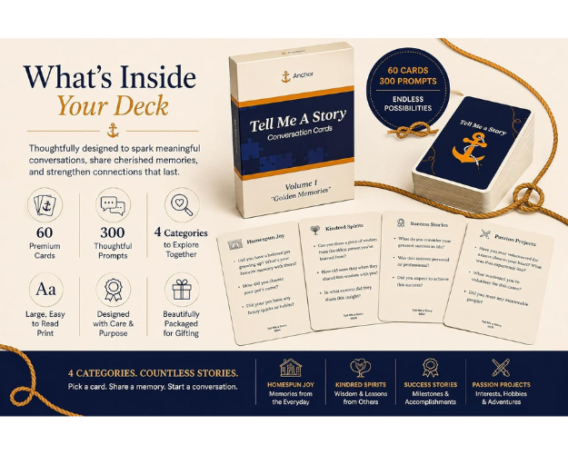 Tell Me a Story: Golden Memories | Conversation Cards for Adults