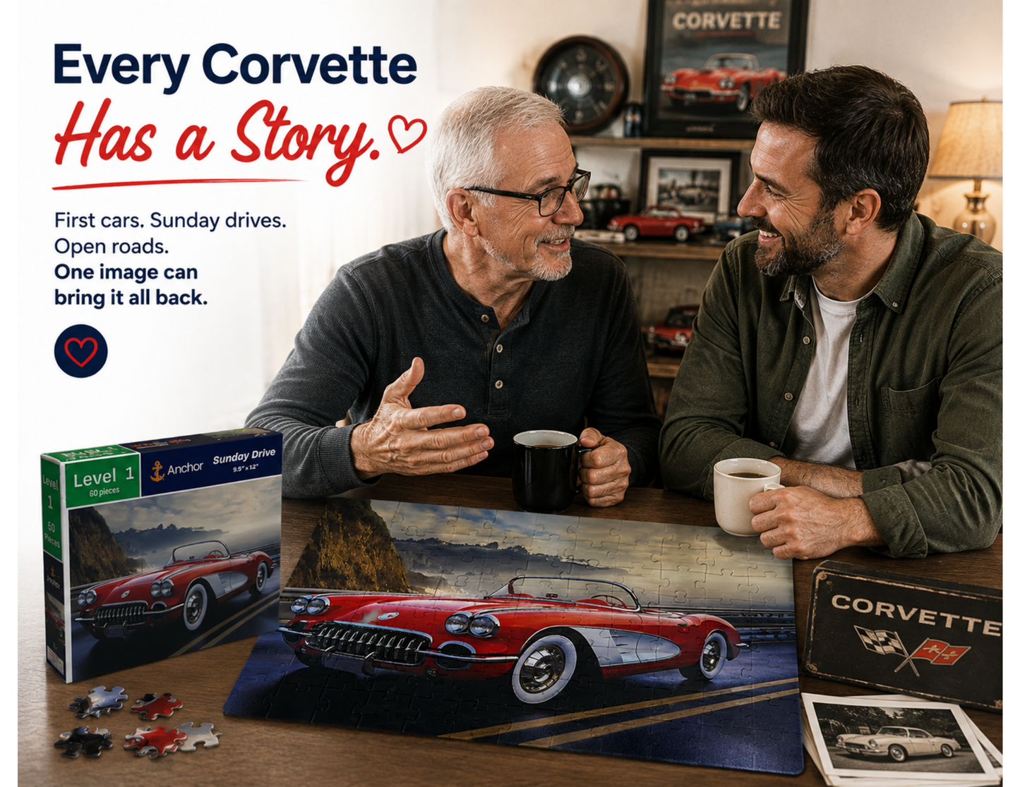 Sunday Drive | Level 1 Large-Piece Puzzle | 60 Pieces