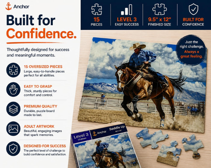 Saddle Up Puzzle | Level 3 | 15 Pieces