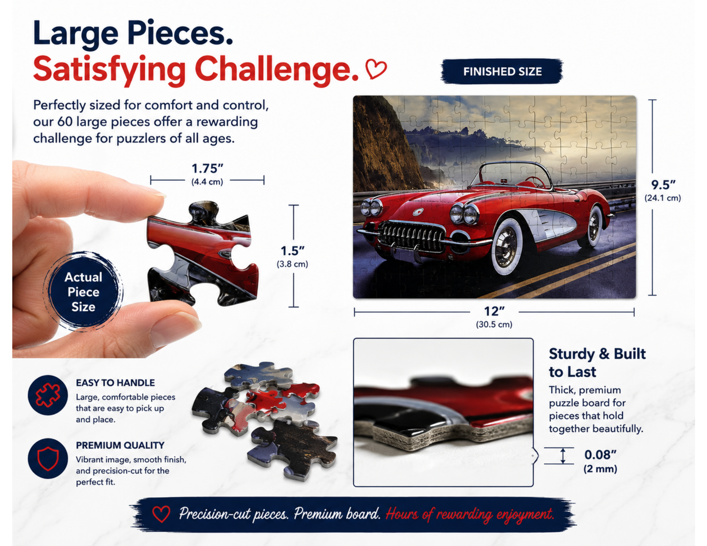Sunday Drive | Level 1 Large-Piece Puzzle | 60 Pieces