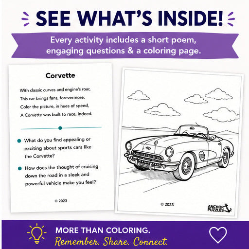 Adult Coloring Book Level 3 | Easy Coloring Pages for Seniors | Dementia & Memory Care Activity | Large Simple Printable PDF