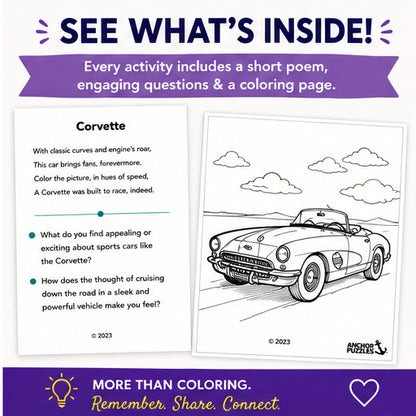 Adult Coloring Book Level 3 | Easy Coloring Pages for Seniors | Dementia & Memory Care Activity | Large Simple Printable PDF