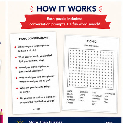 Adult Word Search Level 1 | Large Print Word Search for Seniors | Conversation & Memory Activities | Printable PDF Activity Book