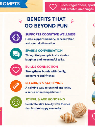 Beach Fun Activity Book for Adults & Seniors | Printable Puzzles Coloring Mazes & Games | Memory Care Activities | PDF Download