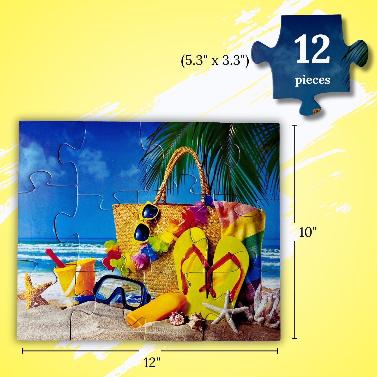 "Fun at the Beach" 12-piece Jigsaw Puzzle