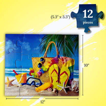 "Fun at the Beach" 12-piece Jigsaw Puzzle